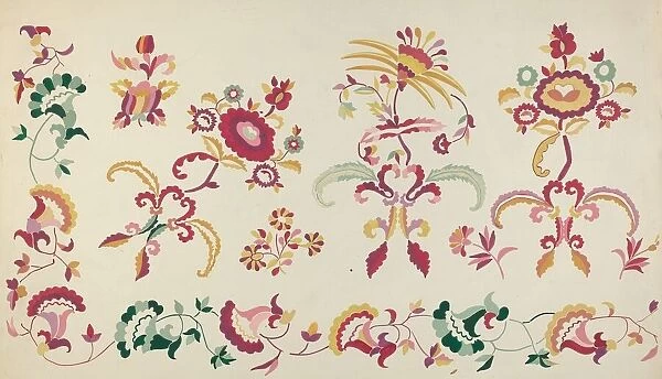 Embroidery from Bedspread, 1935  /  1942. Creator: Majel G. Claflin