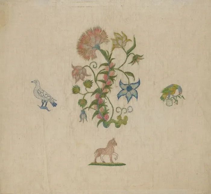Framed Print : Embroidery, c. 1940. Creator: Isabella Ruth Doerfler Framed Print : Embroidery, c. 1940. Creator: Isabella Ruth Doerfler