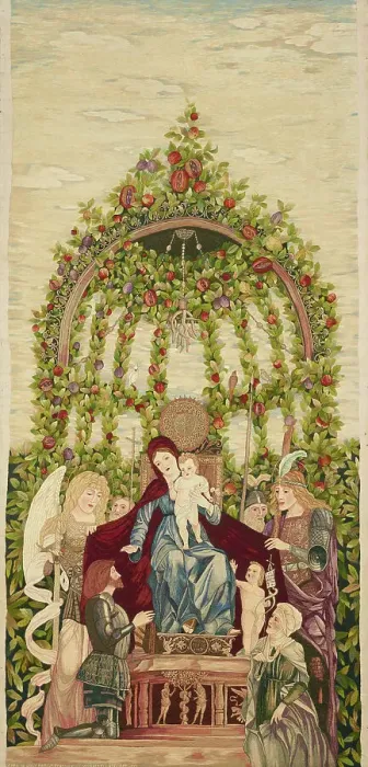 Framed Print : Embroidery, Holy Family, 1913. Creator: Jane Cory Framed Print : Embroidery, Holy Family, 1913. Creator: Jane Cory