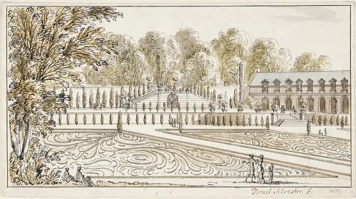 Framed Print : The embroidery parterre of la Maison du Tillet in Saint-Cloud. Creator: Israel Silvestre Framed Print : The embroidery parterre of la Maison du Tillet in Saint-Cloud. Creator: Israel Silvestre