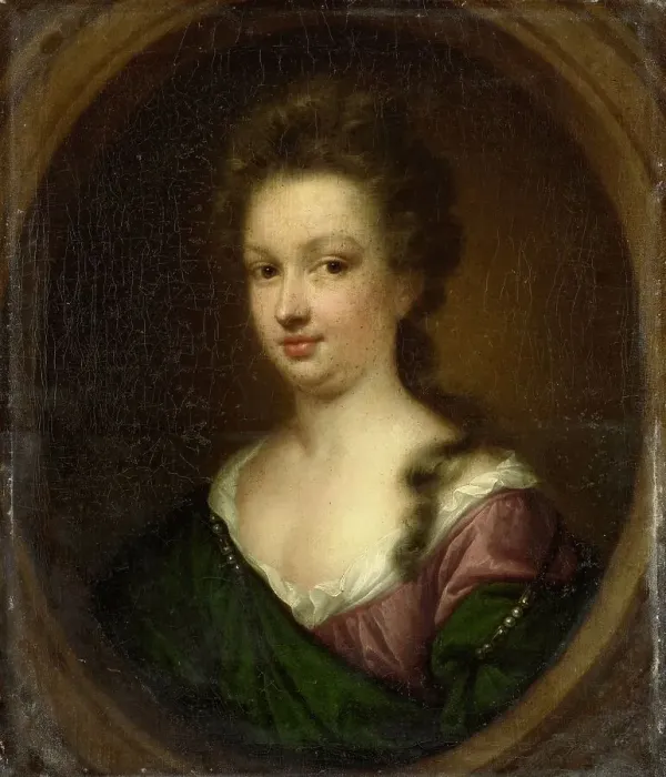 Framed Print : Emerantia van Citters (1666-94), Sister of Anna van Citters, 1693. Creator: Simon Dubois Framed Print : Emerantia van Citters (1666-94), Sister of Anna van Citters, 1693. Creator: Simon Dubois