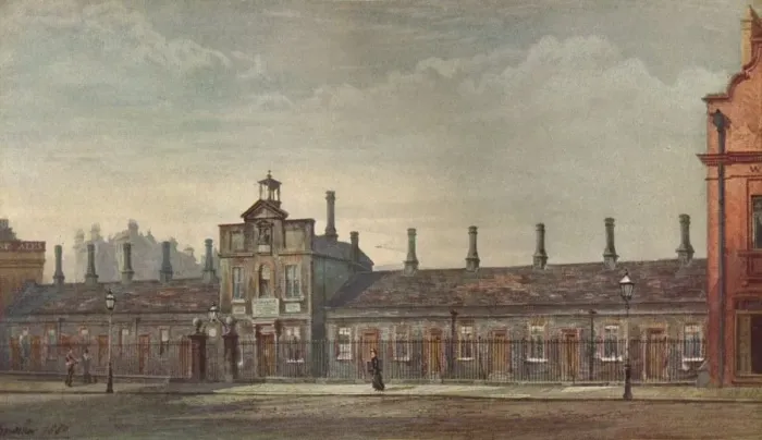 Framed Print : Emery Hills Almshouses, Rochester Row, Westminster, London, 1880 (1926). Artist: John Crowther Framed Print : Emery Hills Almshouses, Rochester Row, Westminster, London, 1880 (1926). Artist: John Crowther