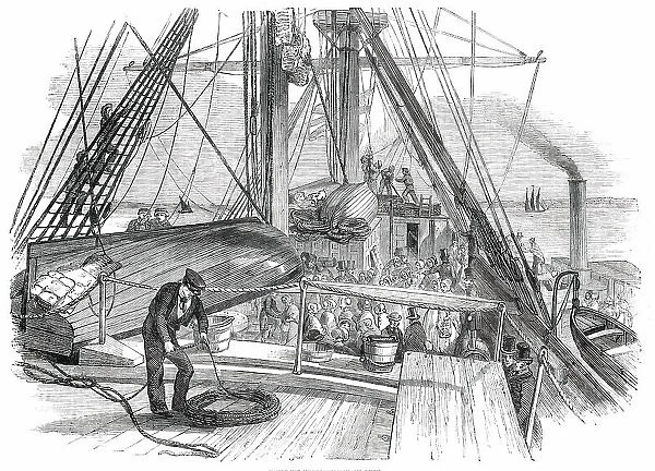 Emigrant Needlewomen on Deck, 1850. Creator: Unknown
