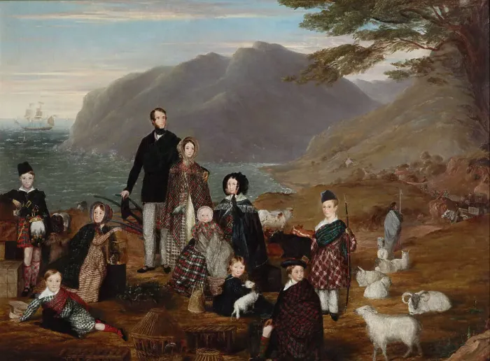 Framed Print : The emigrants, 1844. Creator: William Allsworth Framed Print : The emigrants, 1844. Creator: William Allsworth