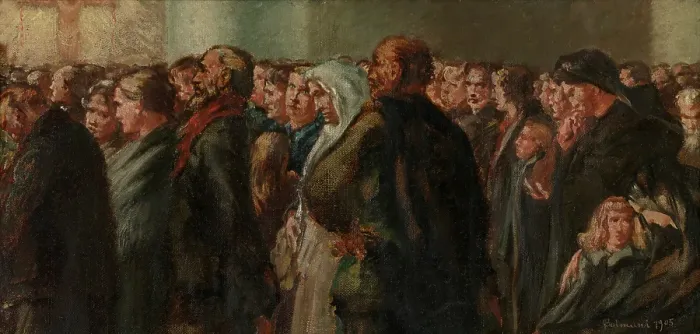 Framed Print : Emigrants, 1905. Creator: Prosper Colmant Framed Print : Emigrants, 1905. Creator: Prosper Colmant