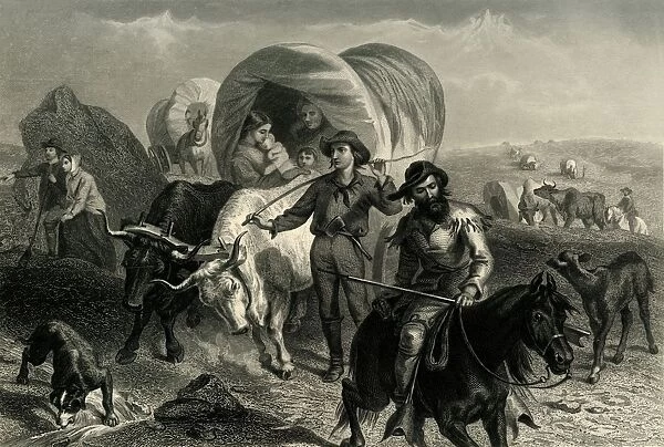 Emigrants Crossing the Plains, c1869, (1874). Creator: Henry Bryan Hall Jr