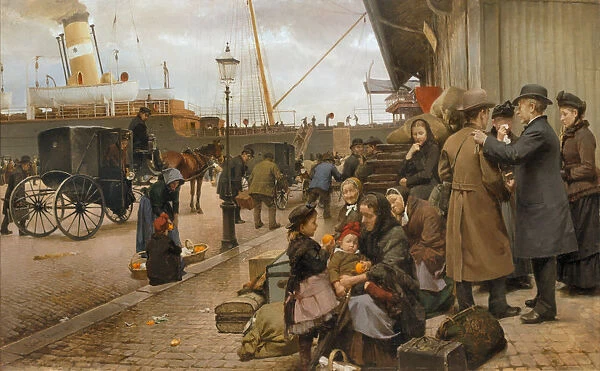 Emigrants on Larsens Plads, 1890