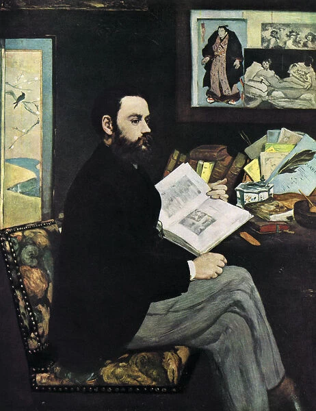Emile Zola (1840-1902), French novellist, 1868. Artist: Edouard Manet