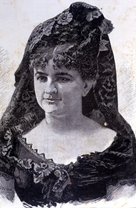 Framed Print : Emilia Pardo Bazan (1851-1921), Galician writer at the age of 30 years, engraving Framed Print : Emilia Pardo Bazan (1851-1921), Galician writer at the age of 30 years, engraving