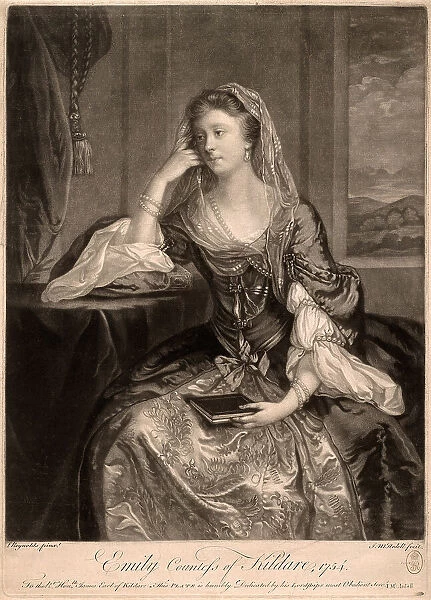 Emily, Countess of Kildare, 1754. Creator: James McArdell