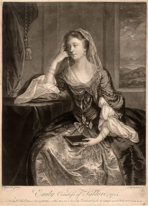 Framed Print : Emily, Countess of Kildare, 1754. Creator: James McArdell Framed Print : Emily, Countess of Kildare, 1754. Creator: James McArdell