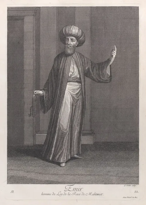 Framed Print : Emir, homme de Loy de la Race de Mahomet, 1714-15. Creator: Unknown Framed Print : Emir, homme de Loy de la Race de Mahomet, 1714-15. Creator: Unknown