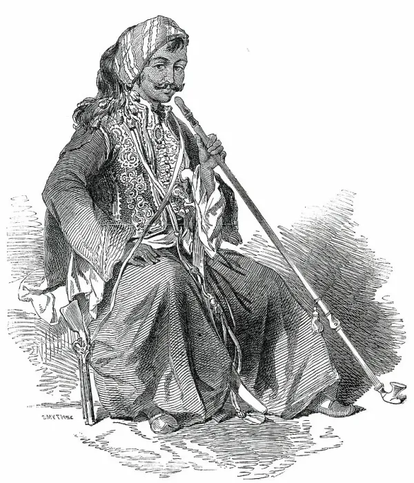 Framed Print : Emir Khanjar, the Prince of Baalbeck, Leader of the Insurrection of Damascus, 1850. Creator: Unknown Framed Print : Emir Khanjar, the Prince of Baalbeck, Leader of the Insurrection of Damascus, 1850. Creator: Unknown