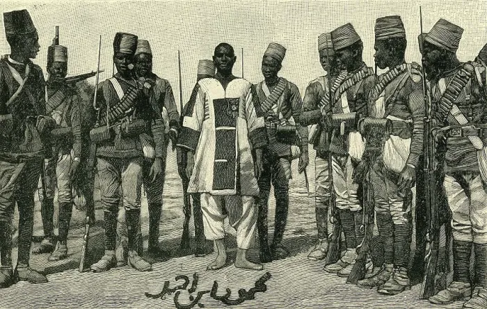 Framed Print : The Emir Mahmud Under Guard, 1898, (c1900). Creator: Unknown Framed Print : The Emir Mahmud Under Guard, 1898, (c1900). Creator: Unknown