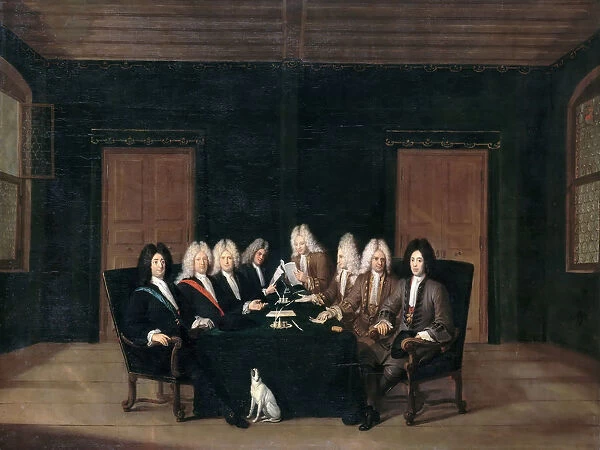The emissaries of the peace congress of Baden on september 7th, 1714. Artist: Huber, Johann Rudolf (1668-1748)