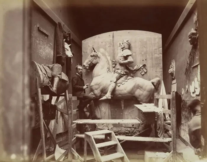 Framed Print : [Emmanuel Fremiet], 1880s-90s. Creator: Possibly by Edmond Benard (French, 1838