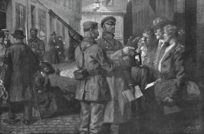 Framed Print : Emmenes en esclavage; les enlevements de la semaine sainte de 1916 dans nos villes... 1916. Creator: Unknown Framed Print : Emmenes en esclavage; les enlevements de la semaine sainte de 1916 dans nos villes... 1916. Creator: Unknown