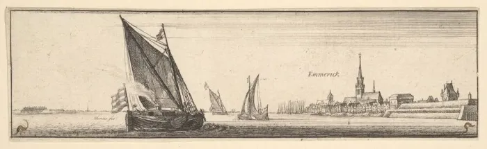 Framed Print : Emmerich, 1642-44. Creator: Wenceslaus Hollar Framed Print : Emmerich, 1642-44. Creator: Wenceslaus Hollar