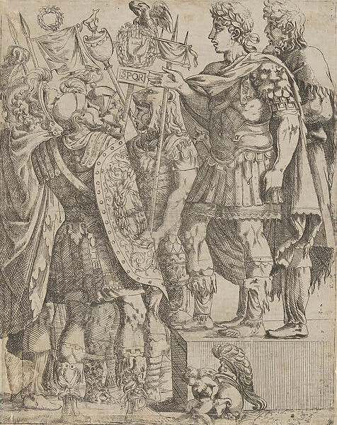 Emperor addressing his Soldiers, ca. 1542-45. Creator: Antonio Fantuzzi