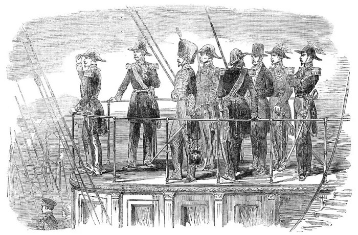 Framed Print : The Emperor on board the screw steam-yacht La Reine Hortense, leaving the harbour, 1854. Creator: Unknown. The Emperor on board the screw steam-yacht La Reine Hortense, leaving the harbour, 1854. Creator: Unknown Framed Print : The Emperor on board the screw steam-yacht La Reine Hortense, leaving the harbour, 1854. Creator: Unknown. The Emperor on board the screw steam-yacht La Reine Hortense, leaving the harbour, 1854. Creator: Unknown