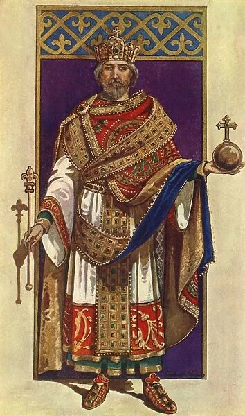The Emperor Charlemagne in Full State Dress (A. D. 800), 1924. Creator: Herbert Norris