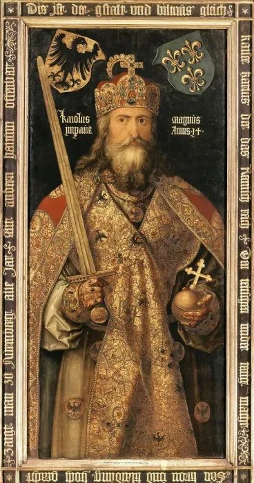 Framed Print : Emperor Charles the Great, 1511-1512. Creator: Dürer, Albrecht (1471-1528) Framed Print : Emperor Charles the Great, 1511-1512. Creator: Dürer, Albrecht (1471-1528)