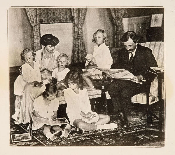 Emperor Charles I and his family in exile, 1920s. Creator: Anonymous