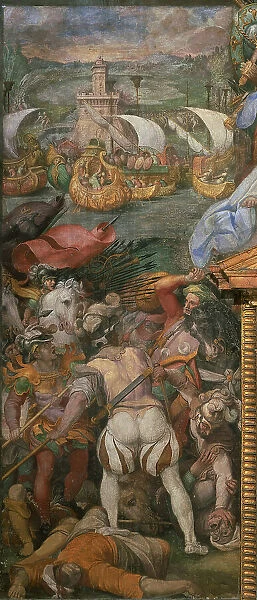 Emperor Charles V Captures Tunis, c. 1565. Creator: Zuccari, Taddeo (1529-1566)