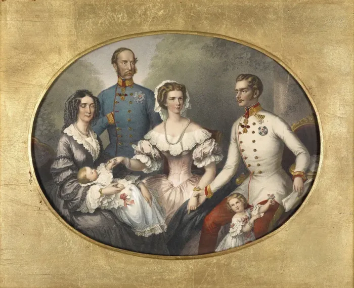 Framed Print : The Emperor Family of Austria, 1856. Artist: Bayer, Joseph (1820-1879) Framed Print : The Emperor Family of Austria, 1856. Artist: Bayer, Joseph (1820-1879)