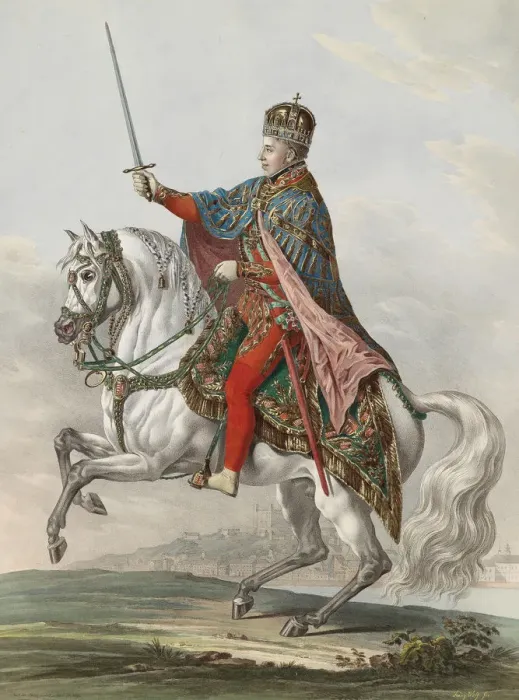Framed Print : Emperor Ferdinand I of Austria as King of Hungary, 1830. Artist: Wolf, Franz (1795-1859) Framed Print : Emperor Ferdinand I of Austria as King of Hungary, 1830. Artist: Wolf, Franz (1795-1859)