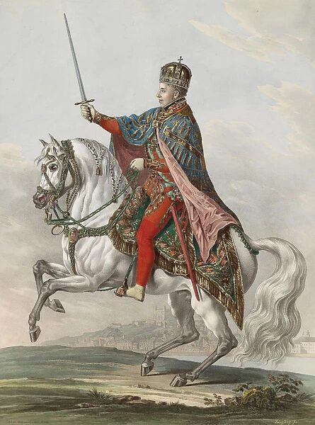 Emperor Ferdinand I of Austria as King of Hungary, 1830. Artist: Wolf, Franz (1795-1859)