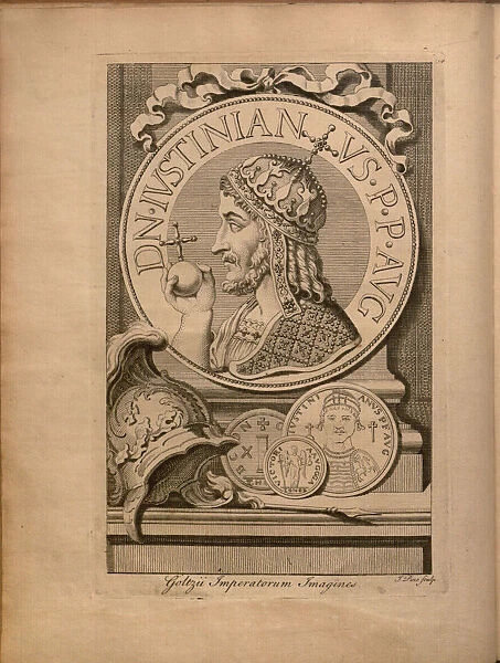 Emperor Justinian I. From: Jurisprudentia Philologica, Sive Elementa Juris Civilis, 1744
