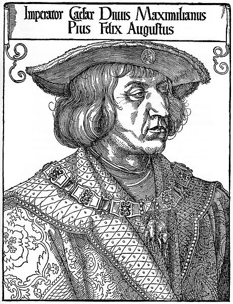 Emperor Maximilian I, 1519, (1936). Artist: Albrecht Durer