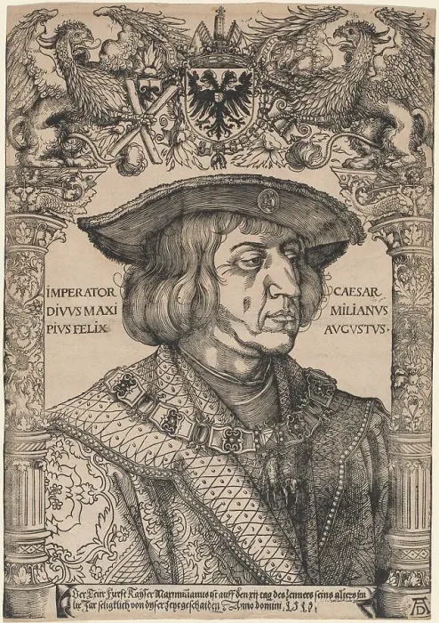 Framed Print : Emperor Maximilian I, 1519. Creator: Hans Weiditz Framed Print : Emperor Maximilian I, 1519. Creator: Hans Weiditz