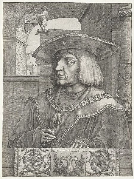 Emperor Maximilian I, 1520. Creator: Lucas van Leyden (Dutch, 1494-1533)