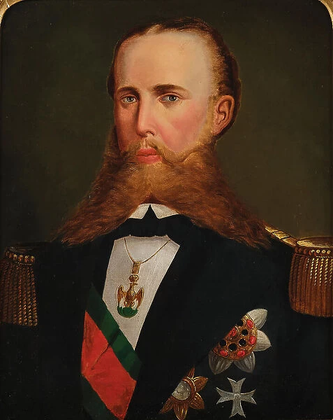 Emperor Maximilian of Mexico in naval uniform, ca 1865. Creator: Anonymous