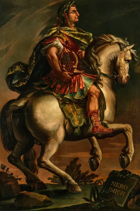 Framed Print : Emperor Nero on horseback. Creator: Stradanus (Straet, van der), Johannes, (Follower) Framed Print : Emperor Nero on horseback. Creator: Stradanus (Straet, van der), Johannes, (Follower)