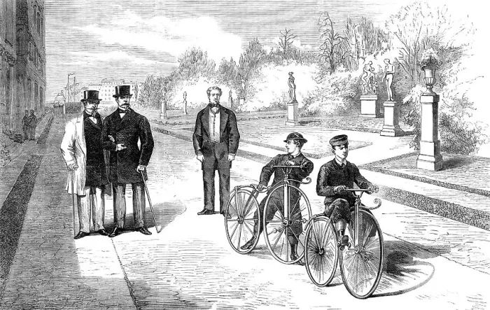 Framed Print : The Emperor and the Prince Imperial in the Reserved Garden of the Tuileries, 1869. Creator: Unknown Framed Print : The Emperor and the Prince Imperial in the Reserved Garden of the Tuileries, 1869. Creator: Unknown
