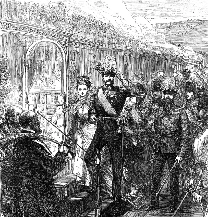 Framed Print : The Emperor of Russia leaving Dover, 1874. Creator: Unknown Framed Print : The Emperor of Russia leaving Dover, 1874. Creator: Unknown