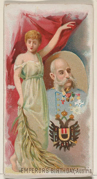 Emperors Birthday, Austria, from the Holidays series (N80) for Duke brand cigarettes