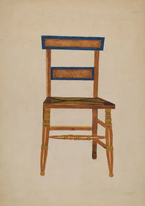 Framed Print : Empire Chair (American), c. 1940. Creator: Genevieve Sherlock Framed Print : Empire Chair (American), c. 1940. Creator: Genevieve Sherlock