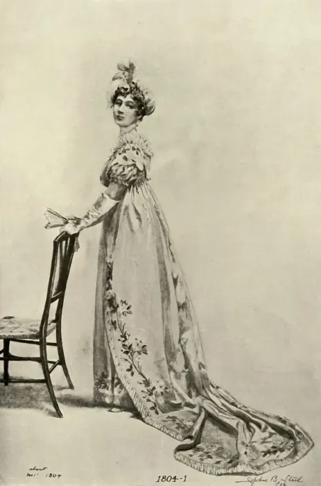 Framed Print : Empire gown worn in Philadelphia, now in Memorial Hall, (1804), 1903, (1937). Creator Framed Print : Empire gown worn in Philadelphia, now in Memorial Hall, (1804), 1903, (1937). Creator