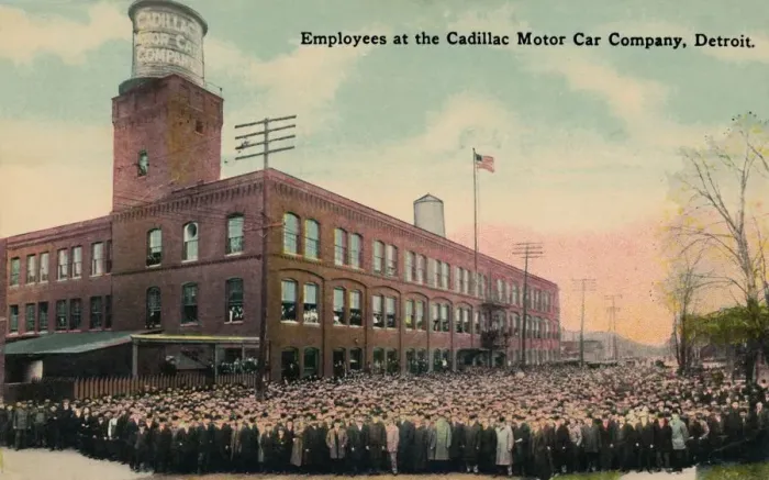 Framed Print : Employees at the Cadillac Motor Car Company, Detroit, c1930s. Creator: Unknown Framed Print : Employees at the Cadillac Motor Car Company, Detroit, c1930s. Creator: Unknown