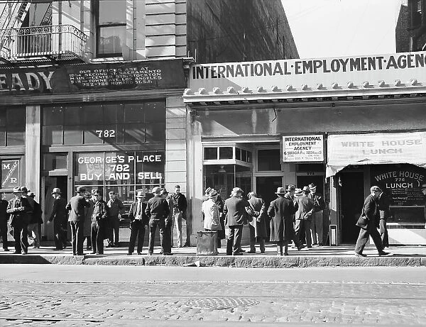 Employment agency, San Francisco, 1937. Creator: Dorothea Lange