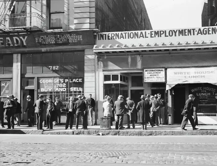 Framed Print : Employment agency, San Francisco, 1937. Creator: Dorothea Lange Framed Print : Employment agency, San Francisco, 1937. Creator: Dorothea Lange