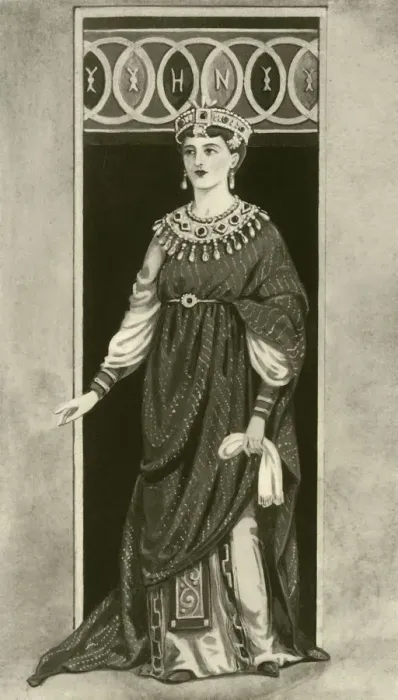 Framed Print : An Empress of the Eastern or Western Empire - Fifth Century, B. C. 1924. Creator: Herbert Norris Framed Print : An Empress of the Eastern or Western Empire - Fifth Century, B. C. 1924. Creator: Herbert Norris