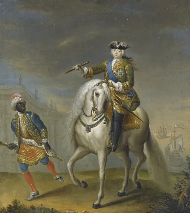 Framed Print : Empress Elisabeth (1709-1762) with a Arab boy. Artist: Grooth, Georg-Christoph (1716-1749) Framed Print : Empress Elisabeth (1709-1762) with a Arab boy. Artist: Grooth, Georg-Christoph (1716-1749)