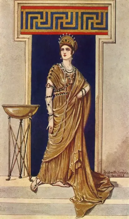 Framed Print : An Empress of the Second and Third Century, A. D. 1924. Creator: Herbert Norris Framed Print : An Empress of the Second and Third Century, A. D. 1924. Creator: Herbert Norris