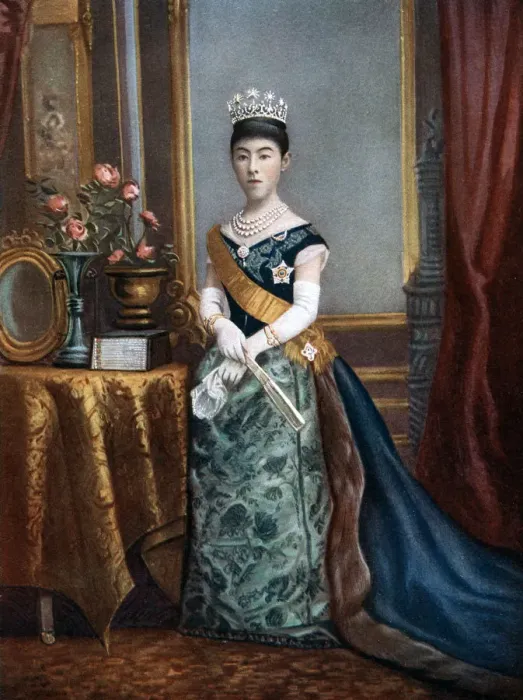Framed Print : Empress Shoken, empress consort of Japan, late 19th-early 20th century Framed Print : Empress Shoken, empress consort of Japan, late 19th-early 20th century