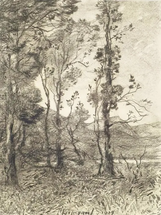 Framed Print : En Auvergne, c1870s. Creator: Henri-Joseph Harpignies Framed Print : En Auvergne, c1870s. Creator: Henri-Joseph Harpignies
